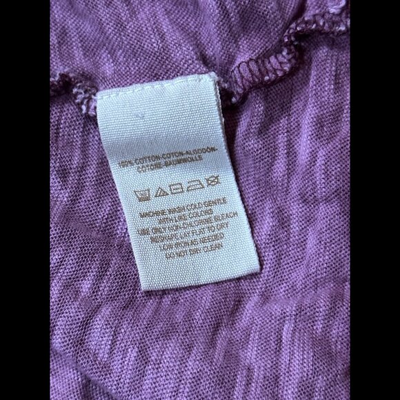 Free People Top XS Womens Purple Scoop Neck Heather Muscle Shirt Hem - Picture 7 of 7